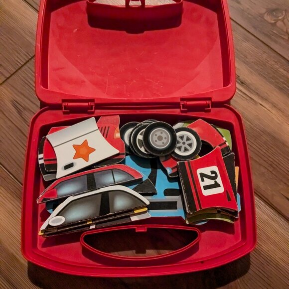 Melissa and Doug Magnetic Mix and Match Cars Set - Picture 2 of 3